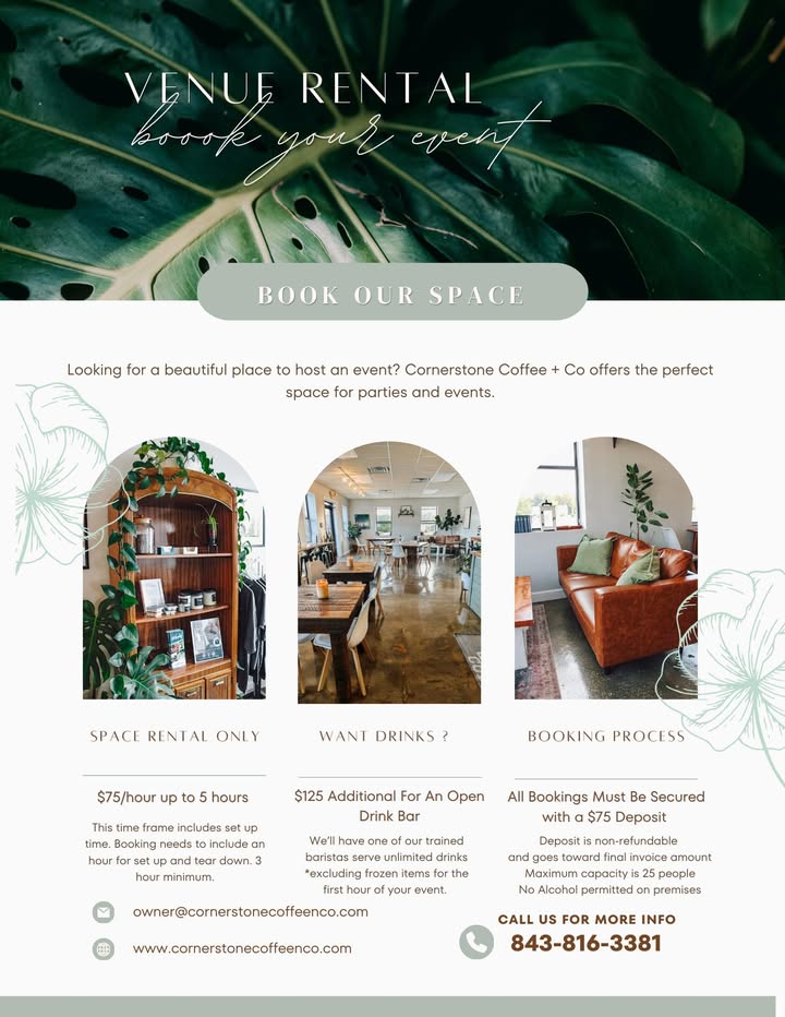 Coffee Shop Venue Rental/Booking (Minimum 3 Hours)