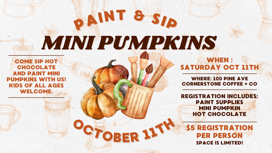 Mini Pumpkin Paint & Sip Event